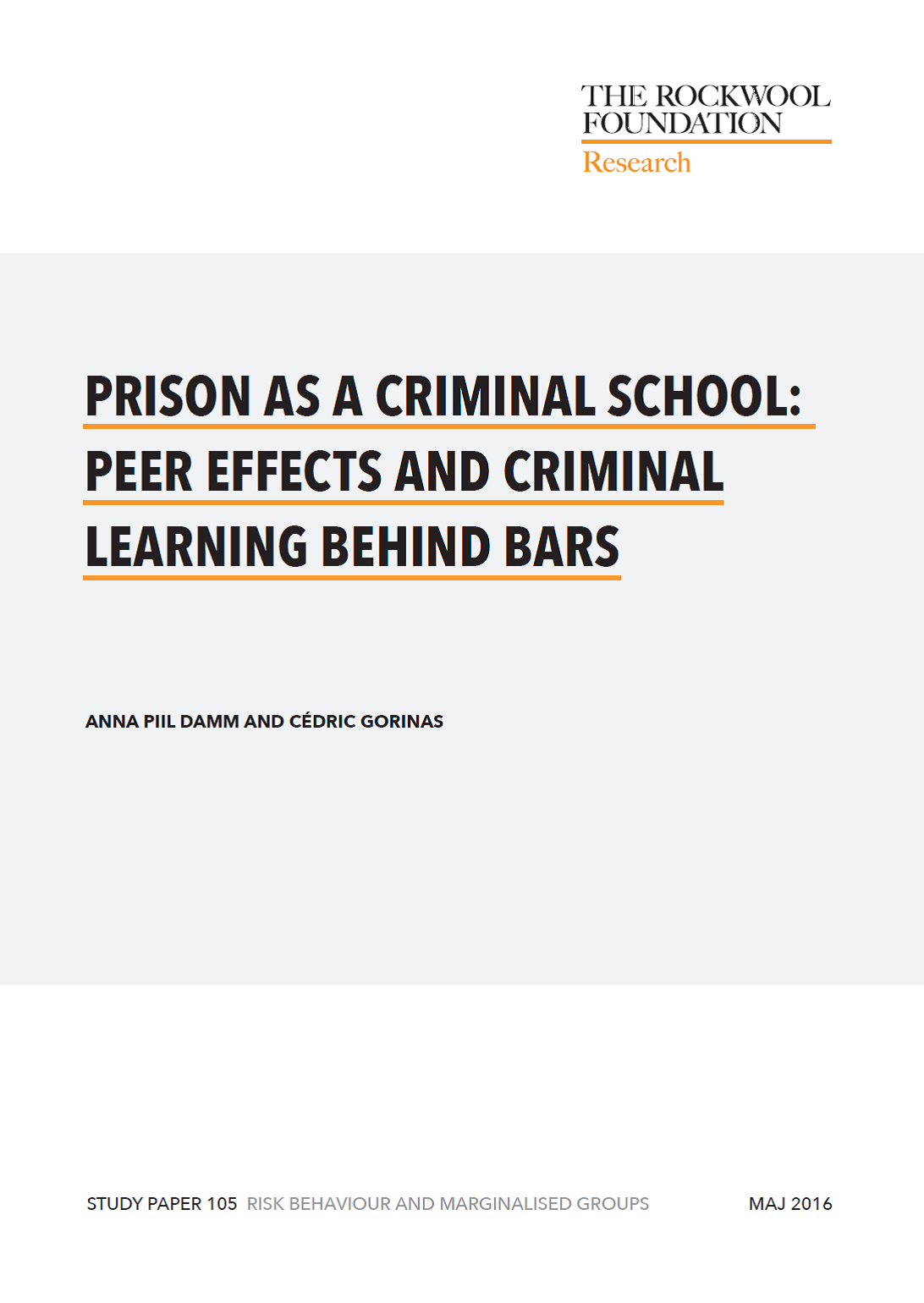 Prison As A Criminal School: Peer Effects And Criminal Learning Behind Bars | Rockwool Fonden - Criminal Behind Bars, Transparent background PNG HD thumbnail