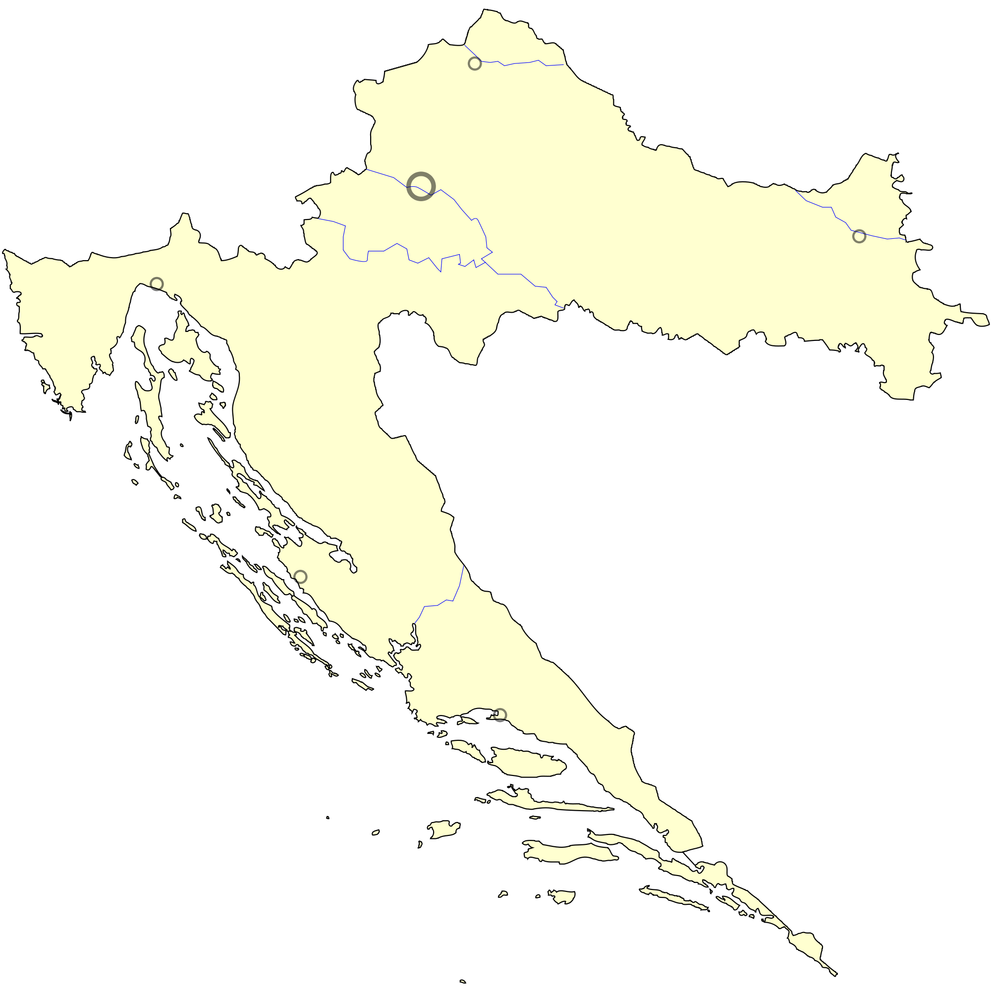Croatia Base Map Alone   Croatia Maps - Croatia, Transparent background PNG HD thumbnail