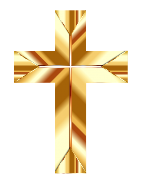 Golden Cross Png Transparent Image - Crucifix, Transparent background PNG HD thumbnail