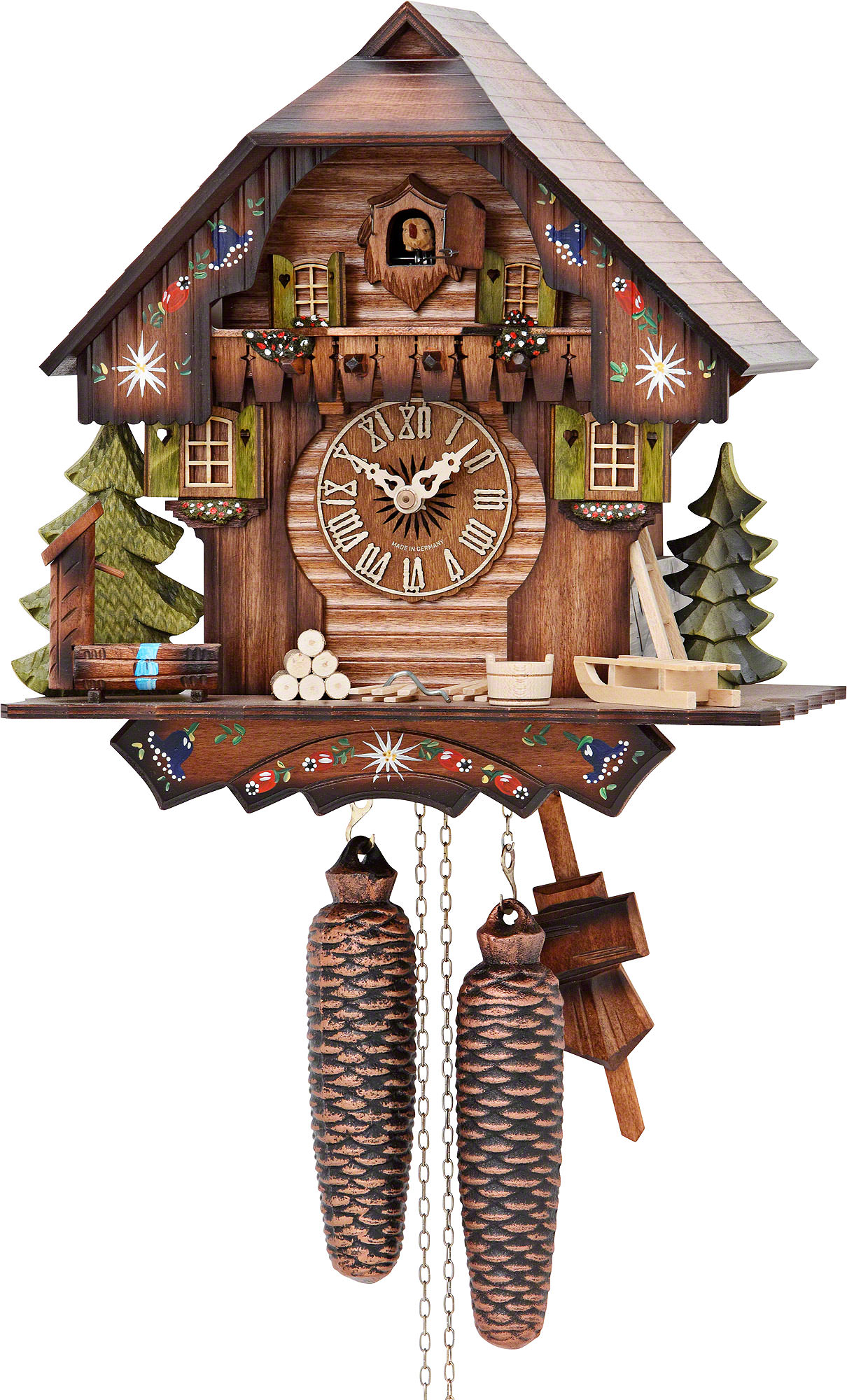 Chalet Cuckoo Clocks Cuckoo Clock 8 Day Movement Chalet Style 30Cm By Hekas - Cuckoo Clock, Transparent background PNG HD thumbnail
