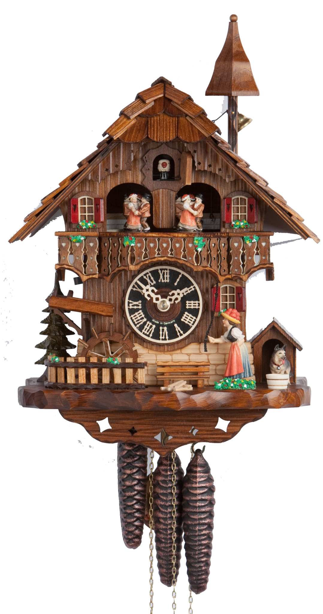 Cuckoo Clock Black Forest House Moving Wheel 1 Day Movement Music - Cuckoo Clock, Transparent background PNG HD thumbnail