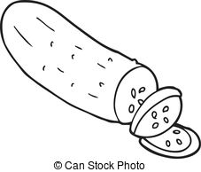 Cucumber Clipart Black And White #5 - Cucumber Slice Black And White, Transparent background PNG HD thumbnail