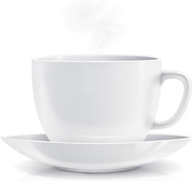 White Coffee Cup Design Vector - Cup Bashi, Transparent background PNG HD thumbnail