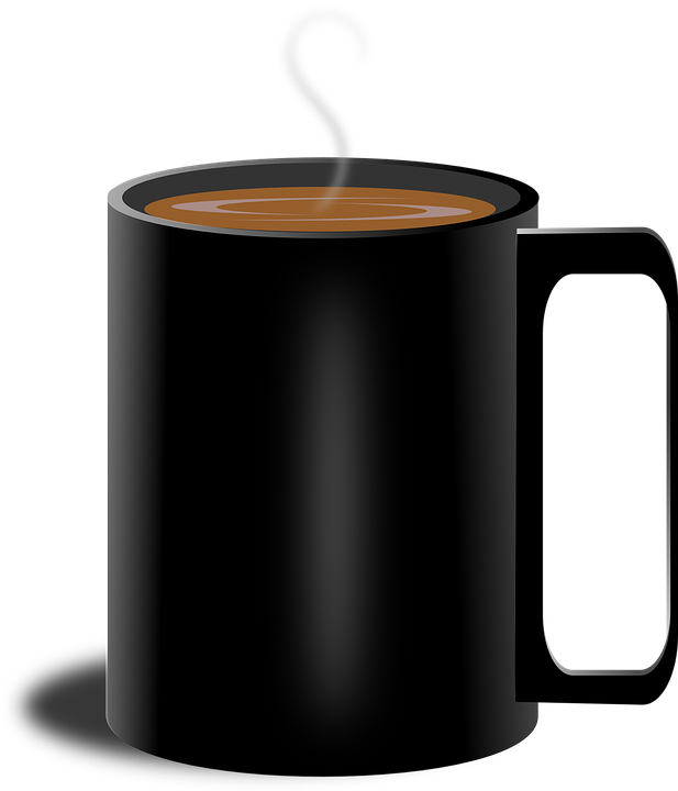 Coffee, Cup, Black, Steam, Hot, Beverage - Cup, Transparent background PNG HD thumbnail