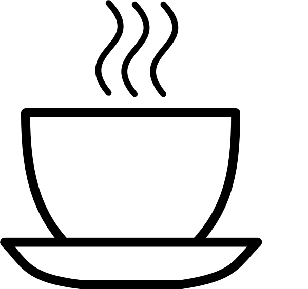 Black And White Coffee Clip Art - Cups Black And White, Transparent background PNG HD thumbnail