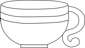 Black And White Cup Clip Art - Cups Black And White, Transparent background PNG HD thumbnail