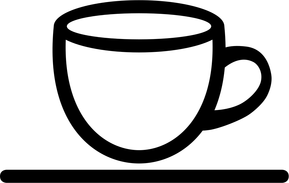 cup clipart black and white
