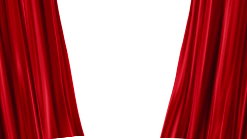 Red Curtains Open, White Background   Hd Stock Footage Clip - Curtain, Transparent background PNG HD thumbnail