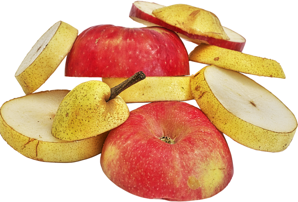 Apple Pears Fruit Fruit Slices Discs Pear Cut - Cut Apple, Transparent background PNG HD thumbnail