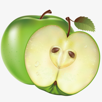 Cut Apple, Vector, Apple, Slit Png And Vector - Cut Apple, Transparent background PNG HD thumbnail