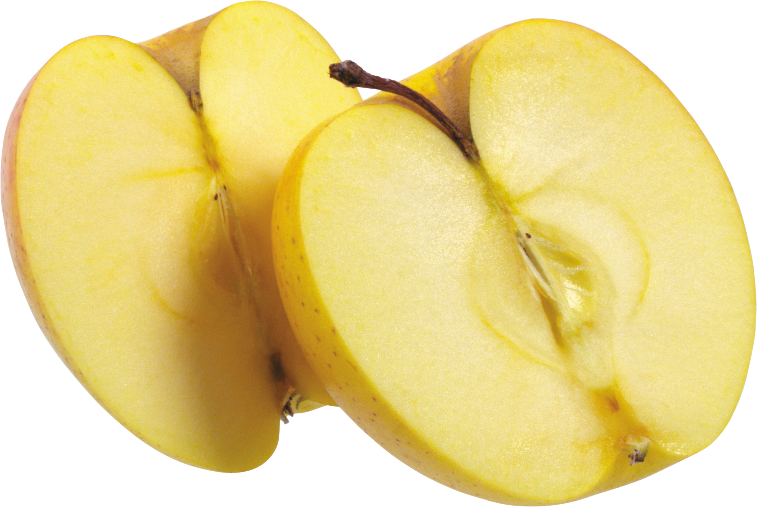 Yellow Apple Cut In Half Png Image   Purepng | Free Transparent Cc0 Png Image Library - Cut Apple, Transparent background PNG HD thumbnail