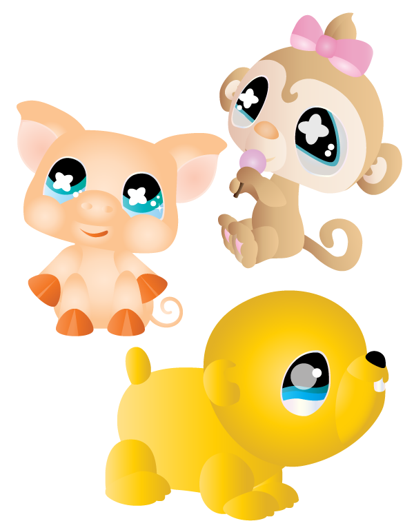 13 Free Packs Of Animal Vector Graphics: Cute Cartoon Characters - Cute Animal, Transparent background PNG HD thumbnail