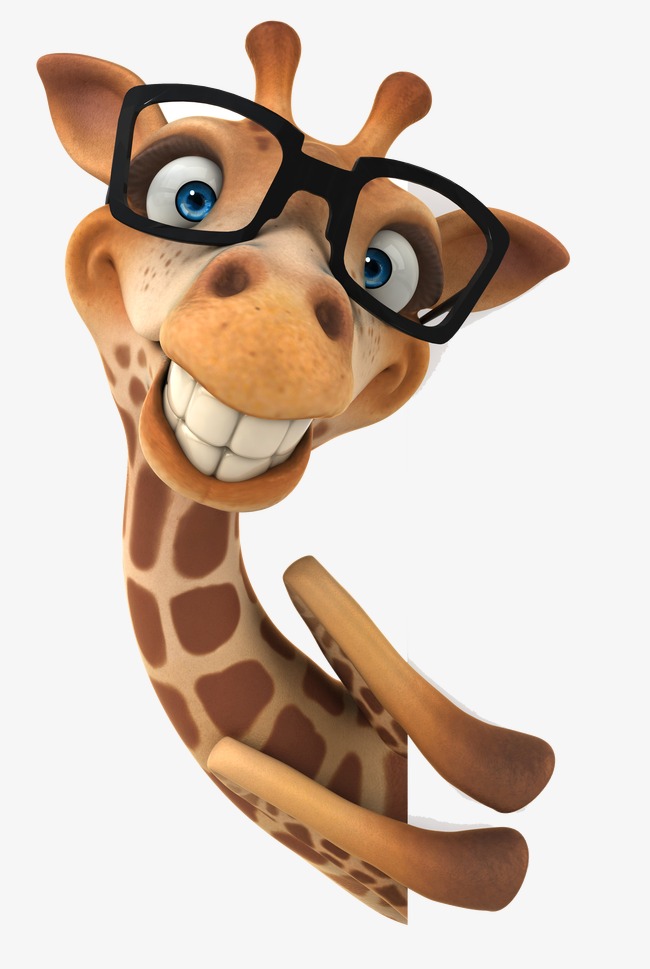 Three Dimensional,design,3D Giraffe Design Material, 3D Giraffe Template Download, - Cute Animal, Transparent background PNG HD thumbnail