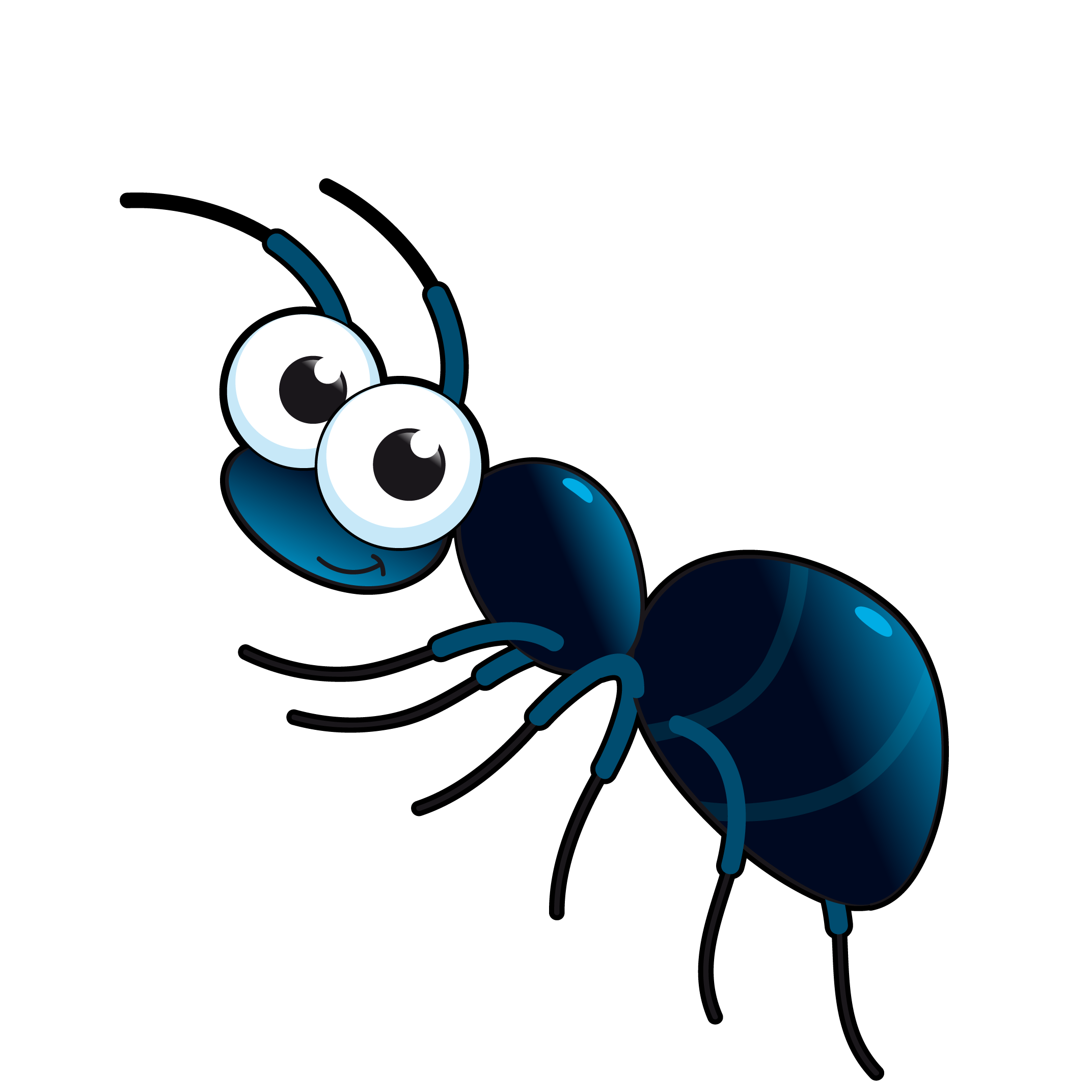Ant Cartoon Clip Art   Vector Cute Cartoon Ant 2144*2144 Transprent Png Free Download   Fly, Pollinator, Cartoon. - Cute Ant, Transparent background PNG HD thumbnail