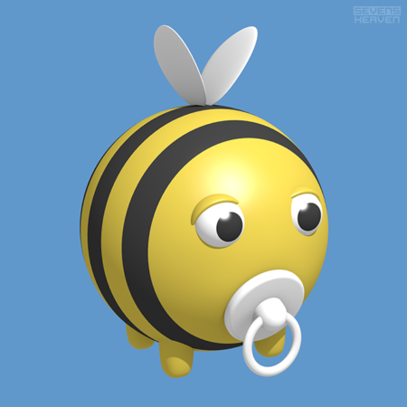 The Young Bee Babybijtje - Cute Baby Bee, Transparent background PNG HD thumbnail