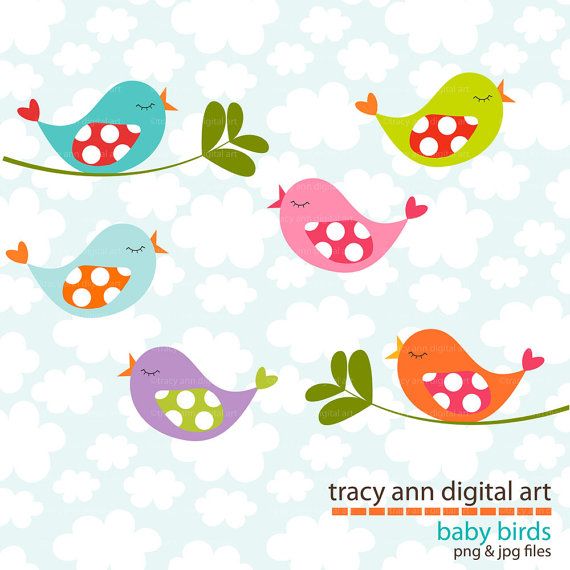 Baby Bird Clipart For Baby Room If You Need To Paint Brids On The Wall - Cute Baby Bird, Transparent background PNG HD thumbnail