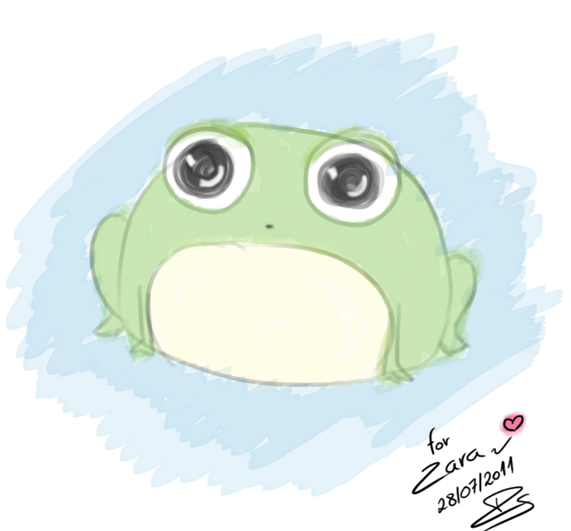 Cute Little Frog By Blue Cat00 Hdpng.com  - Cute Baby Frog, Transparent background PNG HD thumbnail