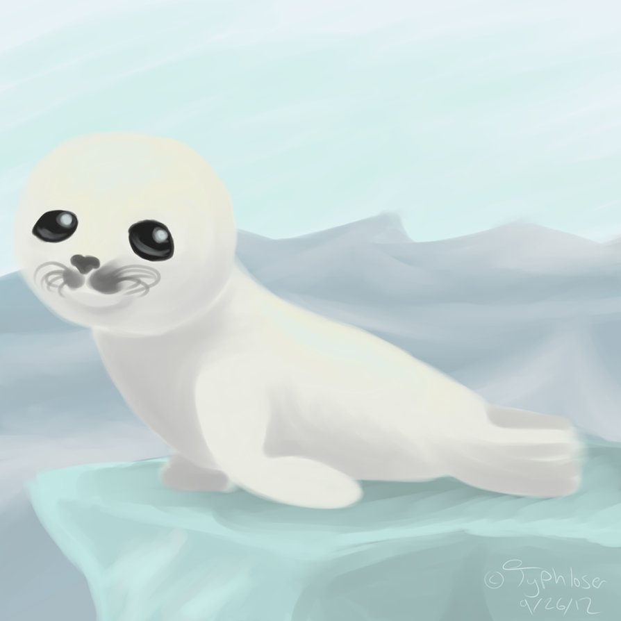Baby Harp Seal By Typhloser Hdpng.com  - Cute Baby Seal, Transparent background PNG HD thumbnail