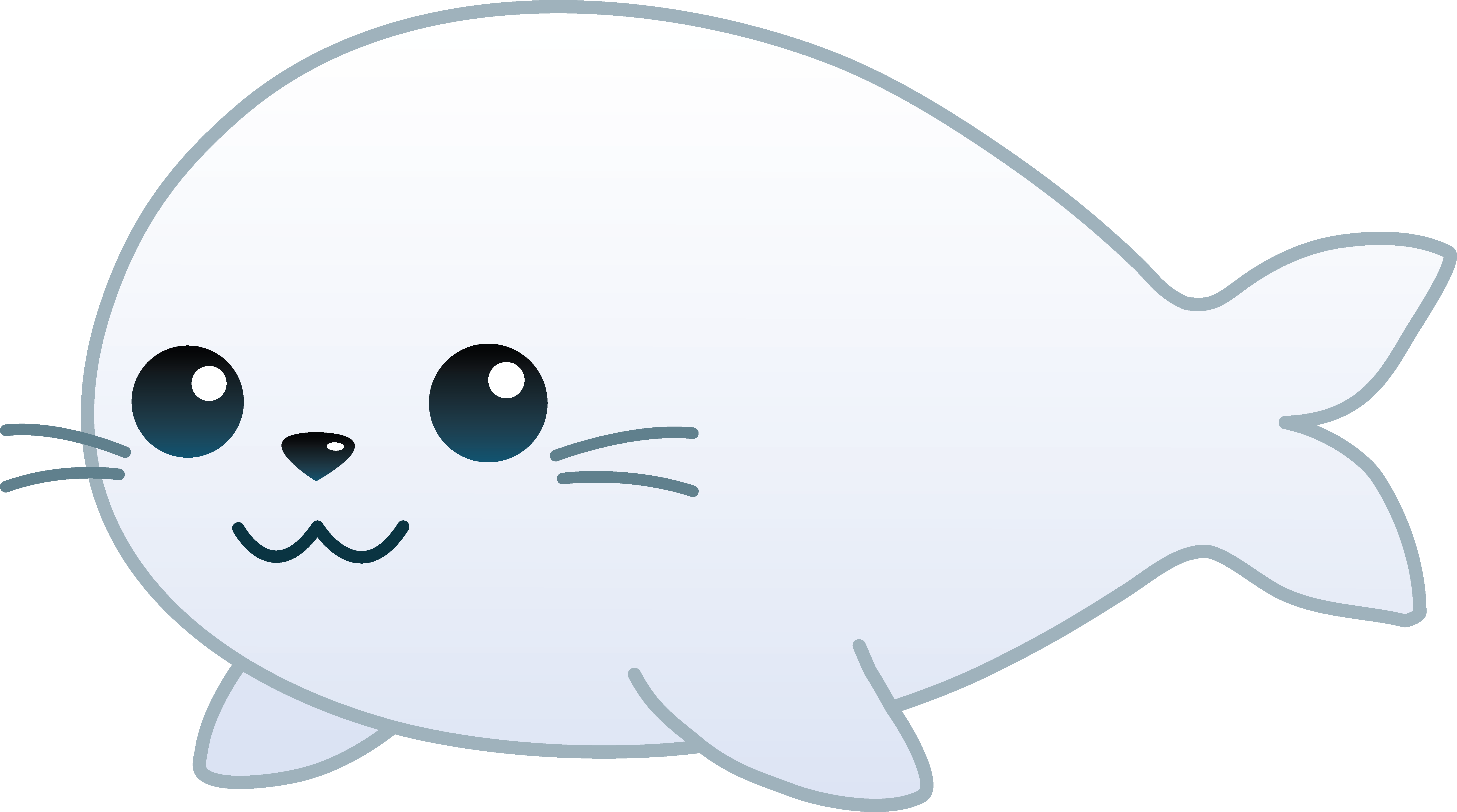My Free Clip Art Of A Cute Little Baby Seal - Cute Baby Seal, Transparent background PNG HD thumbnail