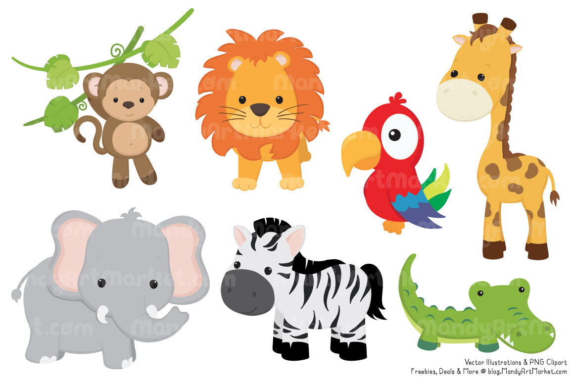 Baby Cartoon Animals Clip Art