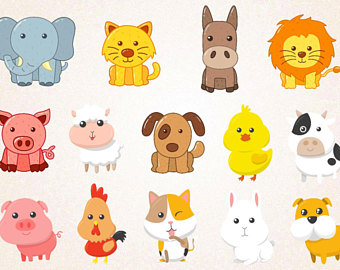 Forest And Farm Cute Baby Animals Svg,png 300 Ppi/baby Animals Clipart/ - Cute Baby Zoo Animals, Transparent background PNG HD thumbnail