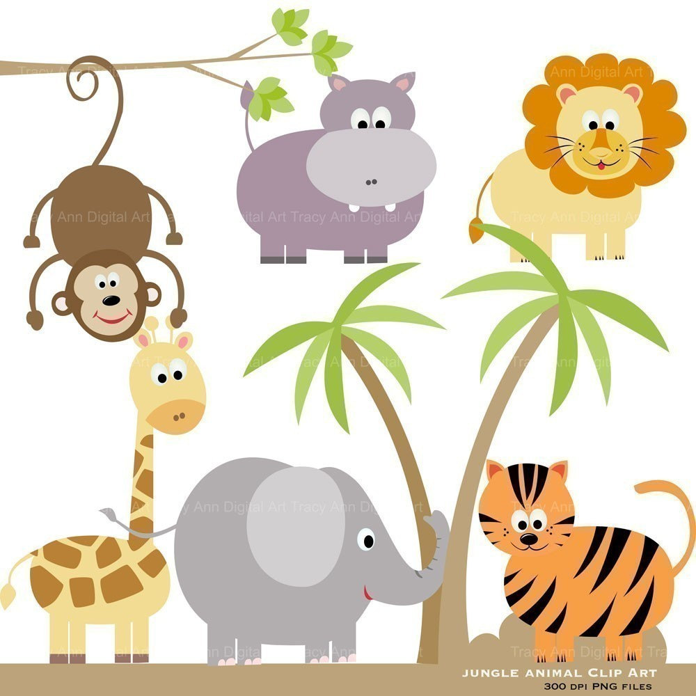 8 Safari Animals Clip Art Ima