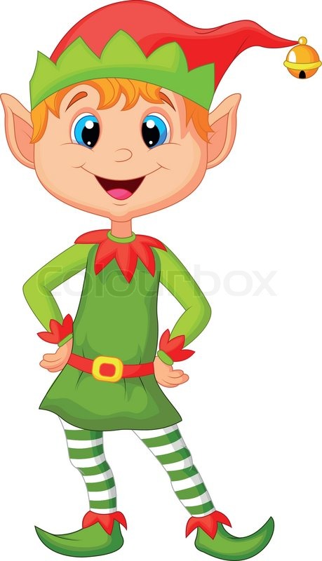 girl elf in present svg cutti
