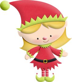 Christmas cute elf clipart 0