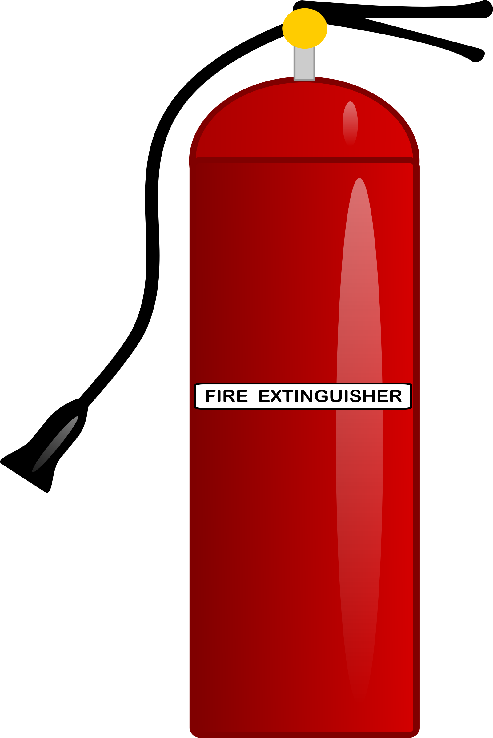 Clipart - Cute Fire Extinguisher, Transparent background PNG HD thumbnail