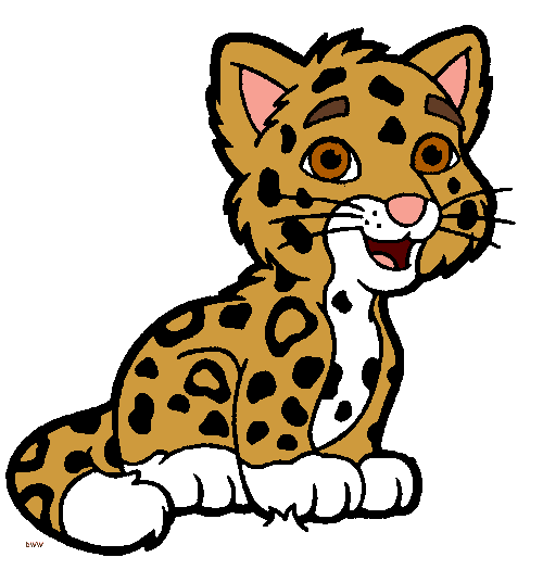 Clipart cute jaguar sit free 