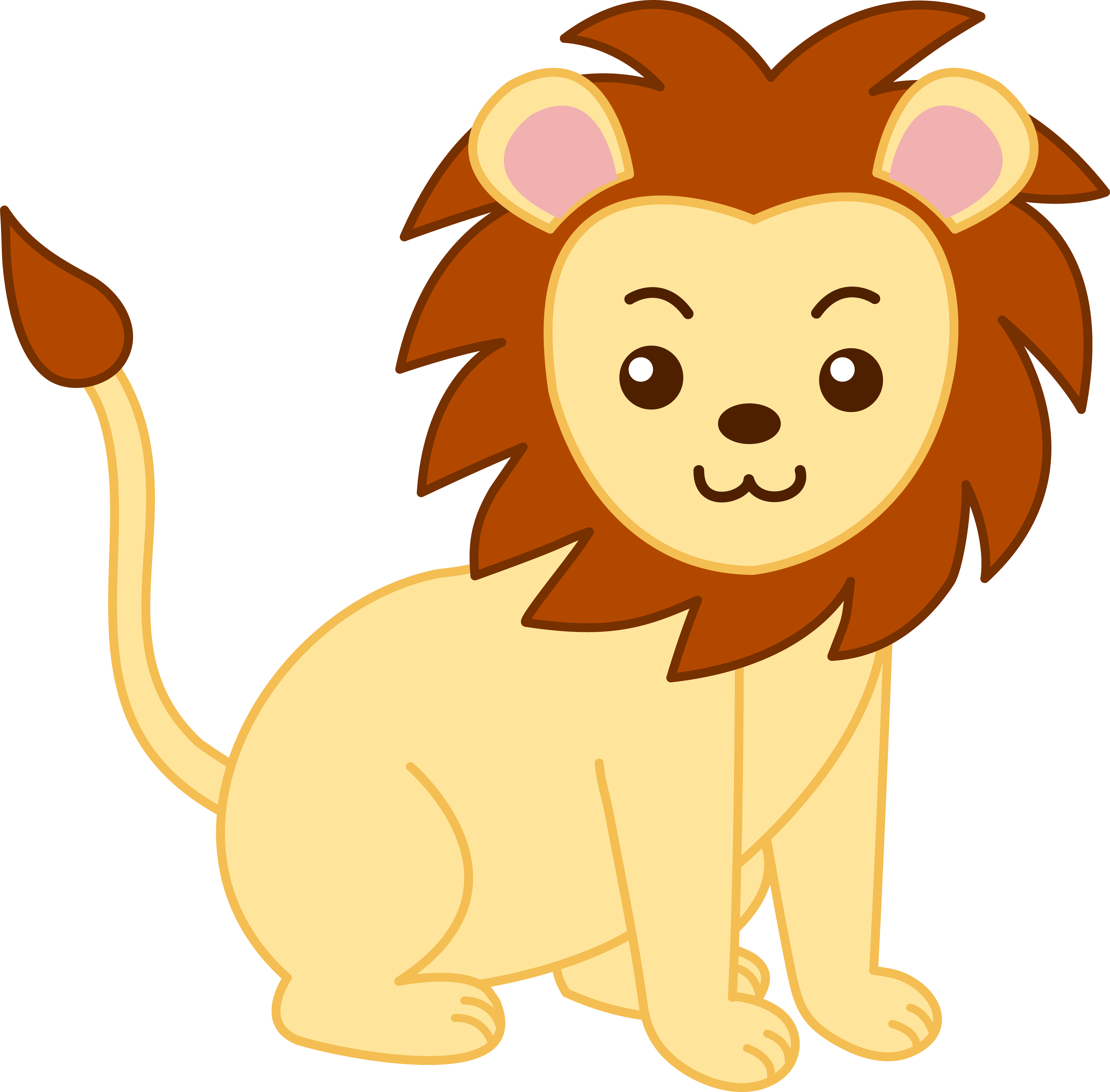 Baby Jungle Animal Clip Art - Cute Jungle Animals, Transparent background PNG HD thumbnail