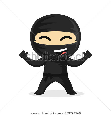 Cute And Happy Ninja Smiling With His Thumbs Up - Cute Ninja, Transparent background PNG HD thumbnail