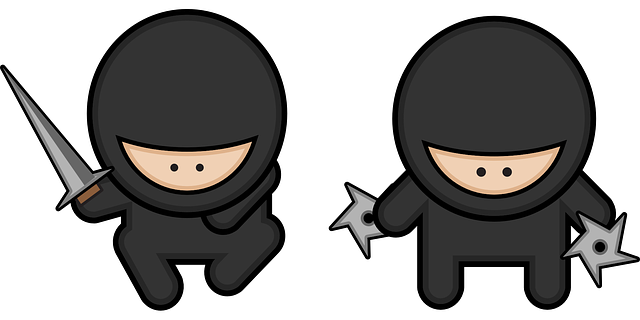 Free Vector Graphic: Ninjas, Cartoon, Character, Black   Free Image On Pixabay   309557 - Cute Ninja, Transparent background PNG HD thumbnail