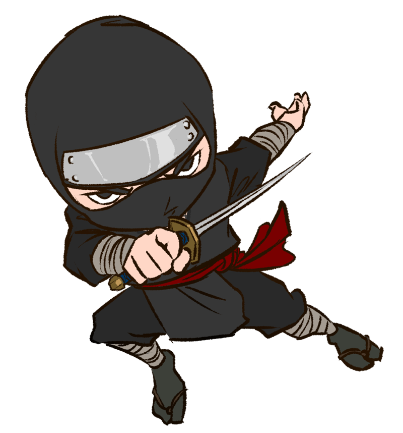 Ninja Clipart Kid 4 - Cute Ninja, Transparent background PNG HD thumbnail
