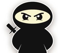 Cute furious ninja with nunch
