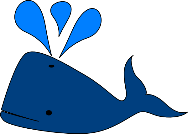 Cute Whale clip art - vector 