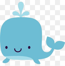 Free Cute Cartoon Whale Pull Material, Whale, Blue, Cartoon Png Image And Clipart - Cute Pictures Of Whales, Transparent background PNG HD thumbnail