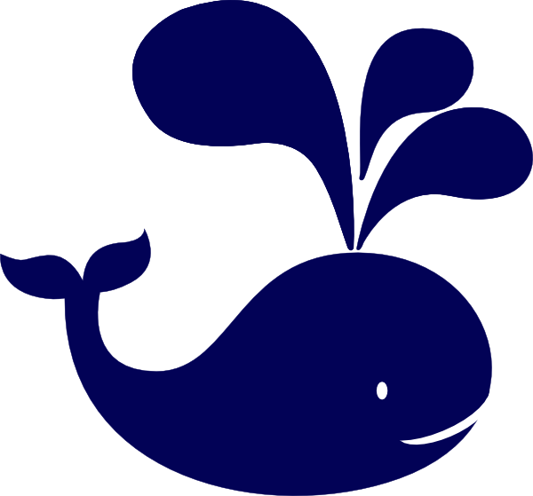 Navy Whale Clip Art At Clker Pluspng.com   Vector Clip Art Online, Royalty Free U0026 Public Domain - Cute Pictures Of Whales, Transparent background PNG HD thumbnail