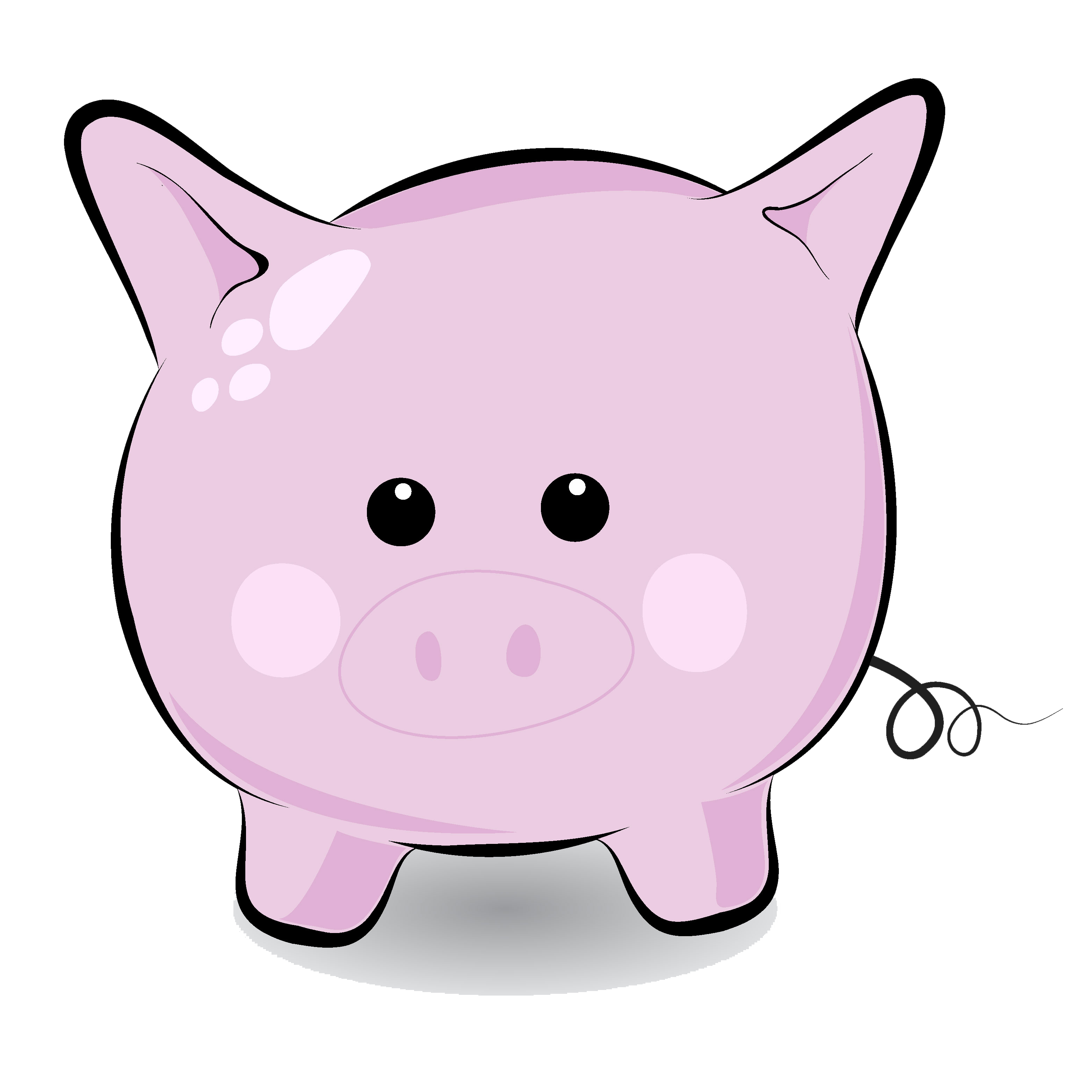 Clipart Info - Cute Pig, Transparent background PNG HD thumbnail