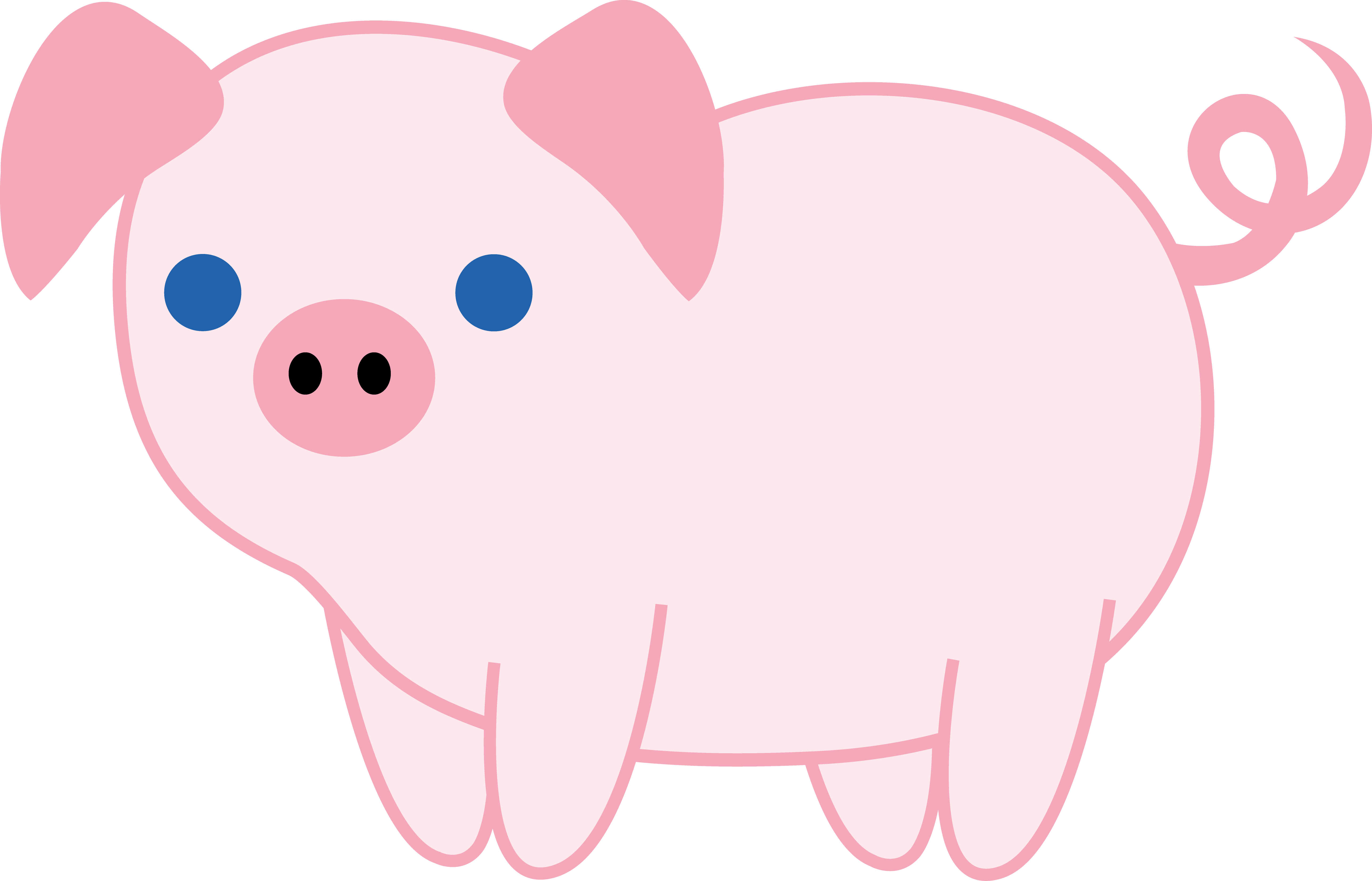 Cute cartoon pig vector, Cute