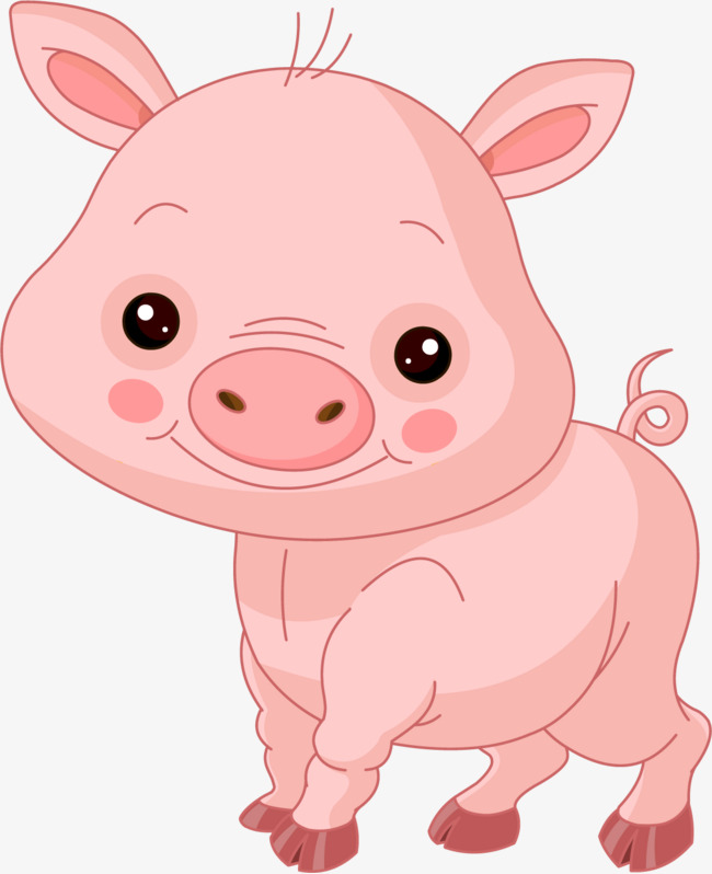 Vector Cute Hand Painted Piggy, Vector, Hand Painted, Cute Pig Png And - Cute Pig, Transparent background PNG HD thumbnail