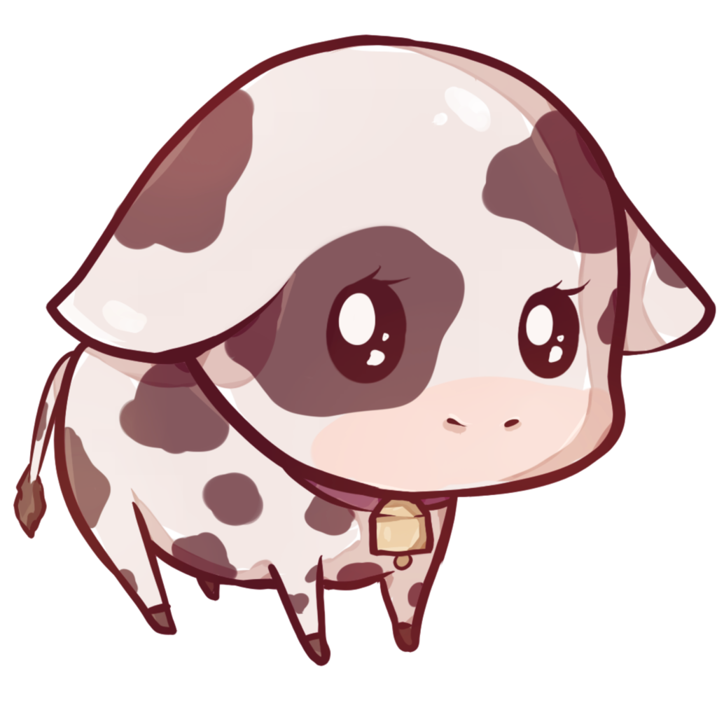1024X1024 Cow By Dessineka On Deviantart - Cute Cow, Transparent background PNG HD thumbnail