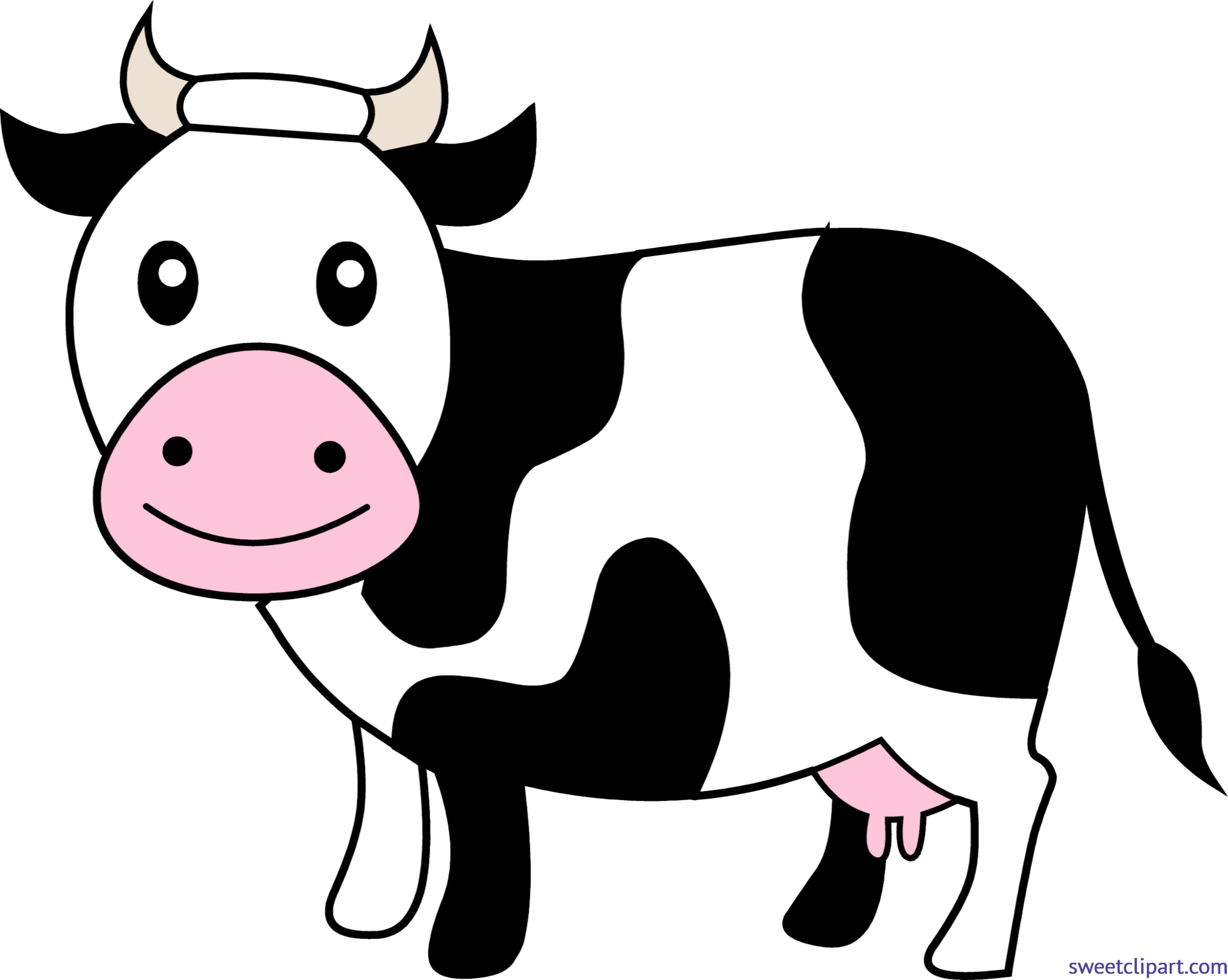 Cow Cute 4 Clip Art - Cute Cow, Transparent background PNG HD thumbnail