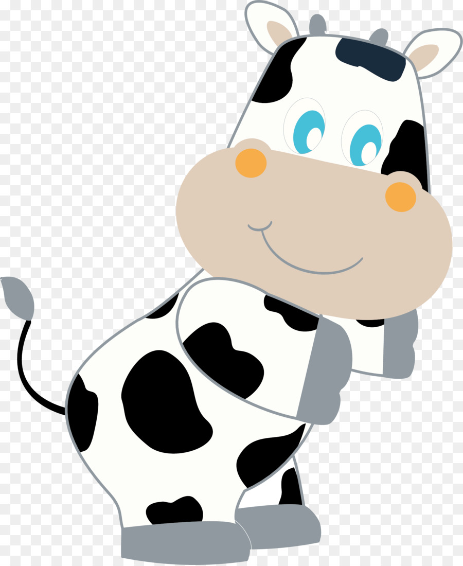 Dairy Cattle Computer File   Vector Cute Little Cow - Cute Cow, Transparent background PNG HD thumbnail