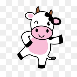 Dairy Cow, Dairy Cow, Animal, Cartoon Cow Png Image And Clipart - Cute Cow, Transparent background PNG HD thumbnail