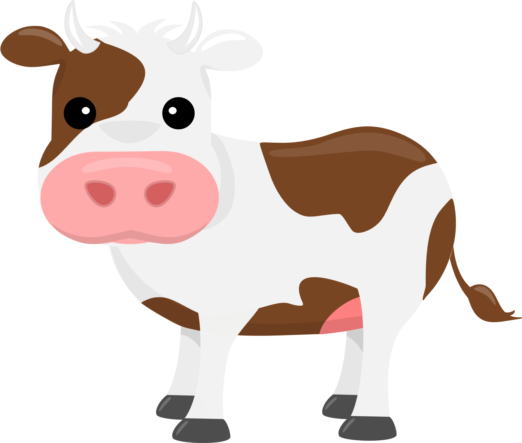 Free Clipart, Transparent Background, Png 300 Dpi, Cute Cow. Perfect For Scrapbooking - Cute Cow, Transparent background PNG HD thumbnail