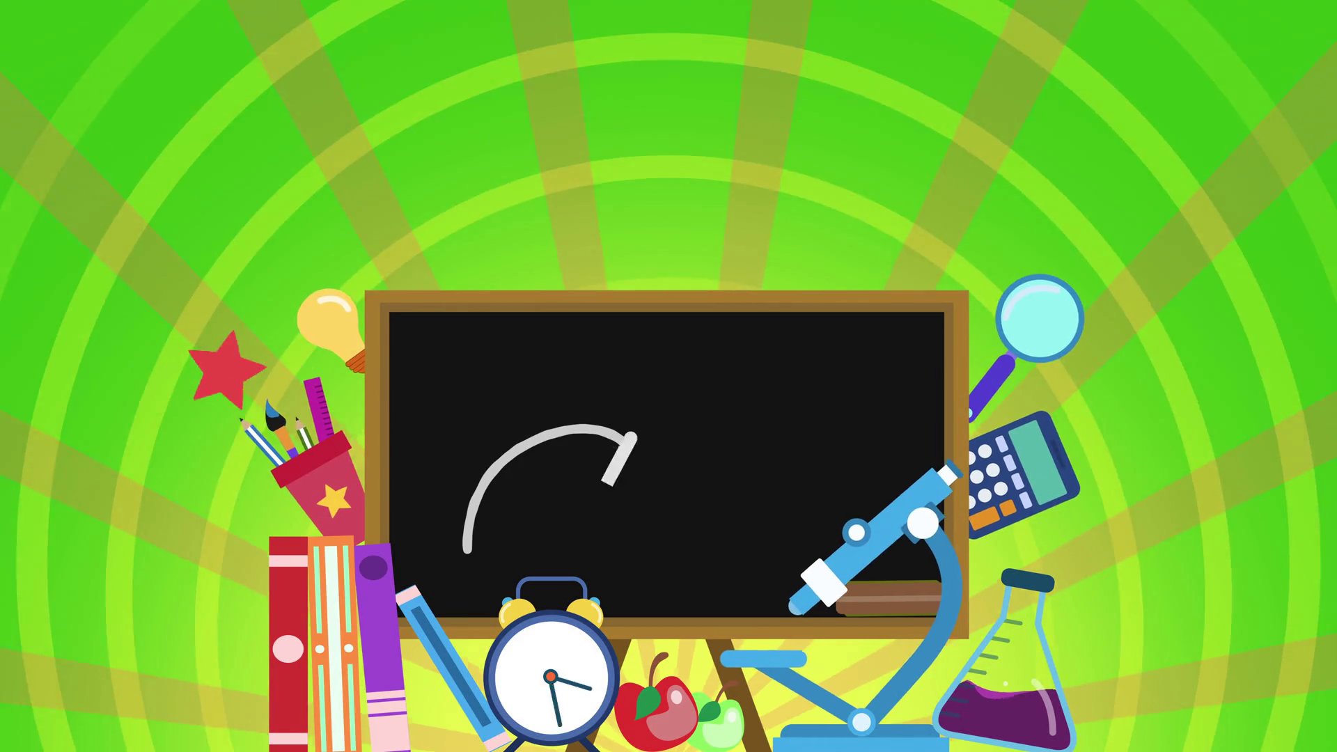 Cute Cartoon School Equipment And Elements Loop. School Icons Animation Full Hd And 4K. - Cute For School, Transparent background PNG HD thumbnail