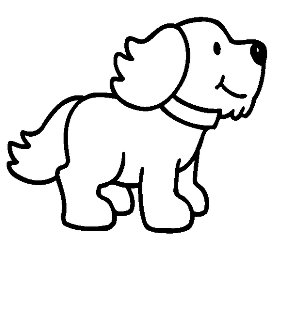 Pictures Of Cartoon Dogs And Puppies - Cute Puppies Black And White, Transparent background PNG HD thumbnail