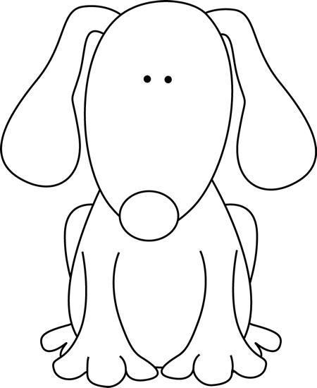 Cute Puppies PNG Black And White - Puppy Clipart Black An