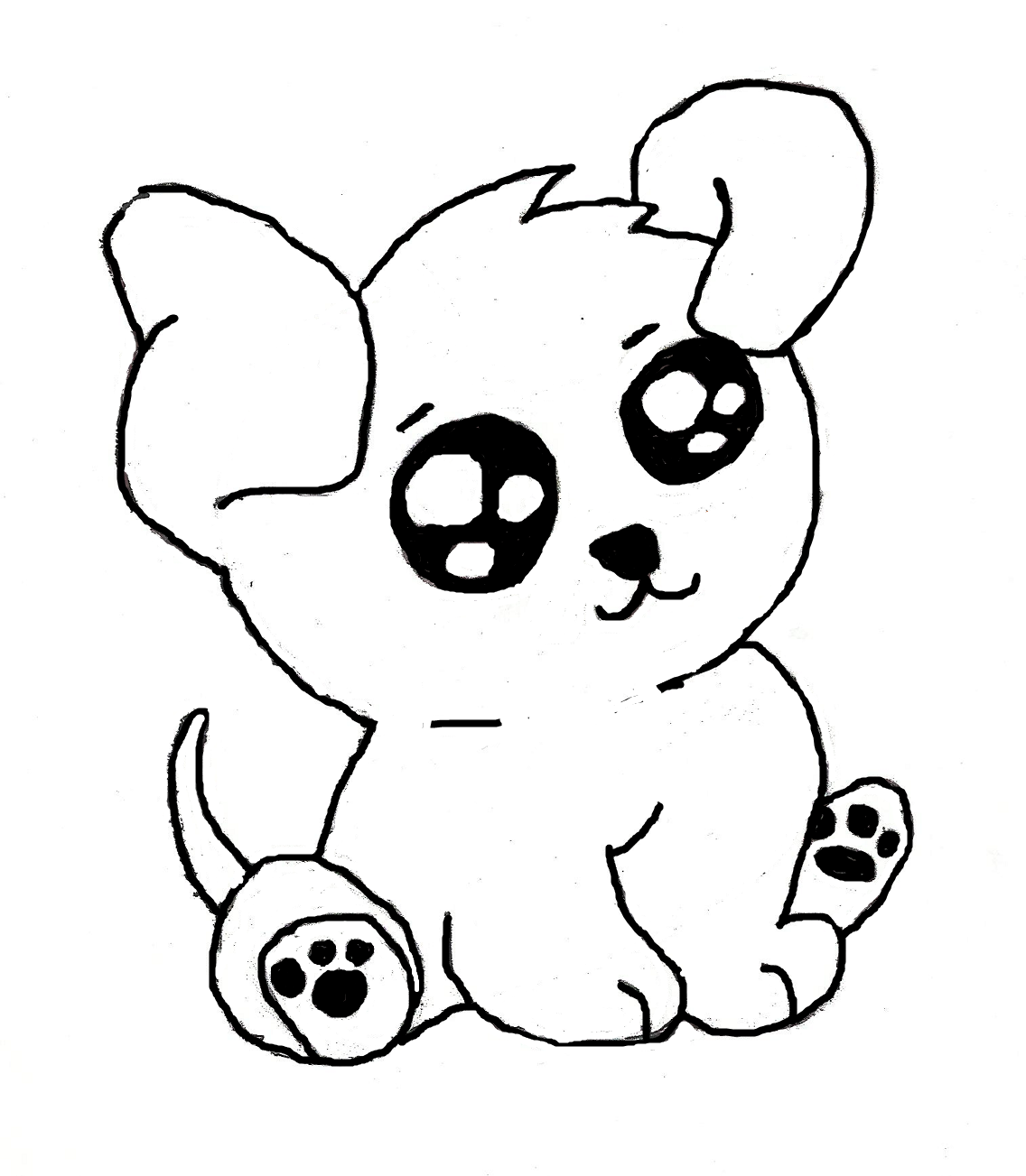 Quality Coloring Pages Of Cute Dogs And Puppies Manga 1714 Unknown - Cute Puppies Black And White, Transparent background PNG HD thumbnail